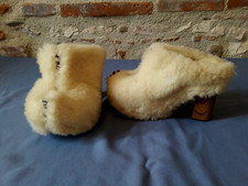 SABOTS FEMME bois et fourrure