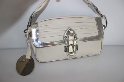 Pinko sac cuir ecru argent - cuir, et