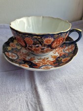 SUPERBE ANCIENNE TASSE PORCELAINE DECOR IMARI, JAPON. PEINT MAIN 
