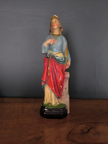 Ancienne statue sainte - statue, sainte-barbe