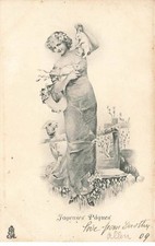 Joyeuses Pâques - Jeune femme portant des lapins