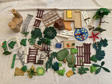 Lot de Vrac - PLAYMOBIL - arbres végétation barrières rocher