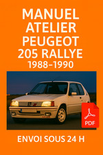 Manuel atelier peugeot - peugeot, 205