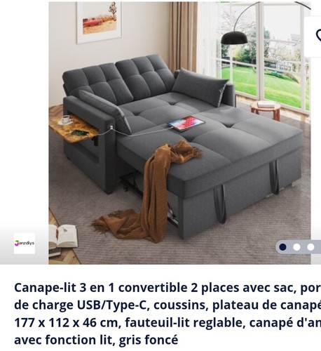 Canapé convertible places - canapé,