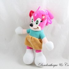 Porte clés peluche Amy Rose fille rose Sonic jeux vidéos 23 cm (CEMO)
