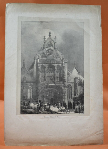 Lithographie 1826 façade de - 1826,