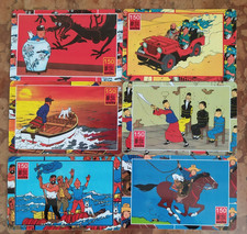 6 TELECARTES TINTIN LES AVENTURES DE TINTIN ET MILOU Réf. E 134