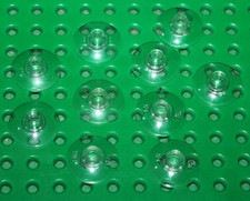 10 x Lego Clear Round Dish 2x2