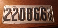 Plaque immatriculation américaine Illinois Usa american license plate - 1916