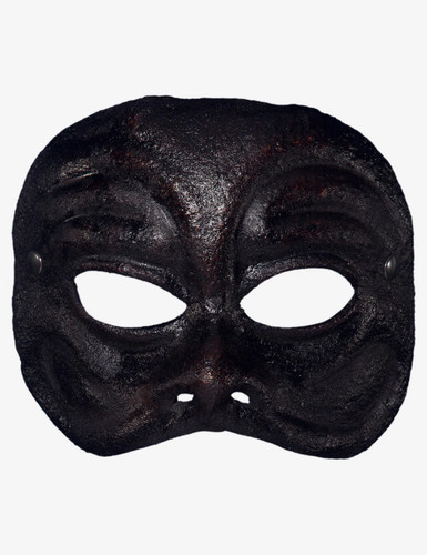 Arlequin noir cuir masque - arlequin,
