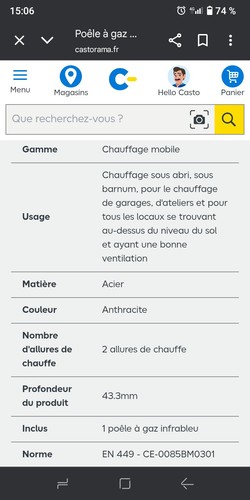 Chauffage appoint fioul - chauffage, d'appoint