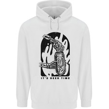 C'est L'Heure De La Bière Sweat À Capuche Enfant Avec Main De Squelette Et Crâne