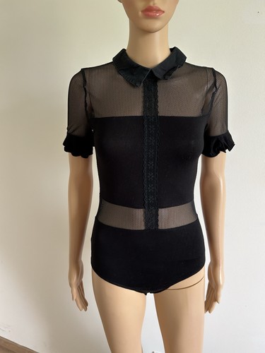 Body noir manches courtes - body,