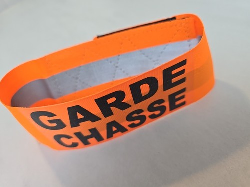 Brassard tissu orange garde - tissu,