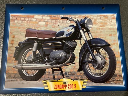 Carte fiche moto zundapp - moto, s