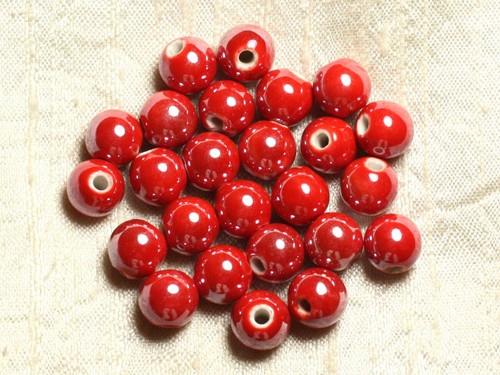 100pc perles porcelaine - 100pc,