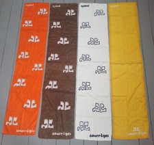 COURREGES PARIS c.1970's 4 foulards écharpes légères Shape Print Wrap Scarf