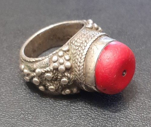 Bague argent tribal cabochon - bague,