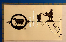Enseigne ancienne avec vache