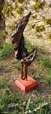 Sculpture feu follet bois