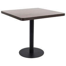 Table de Bistro Marron Foncé 80x80 cm MDF Café Bar Salle à Manger vidaXL