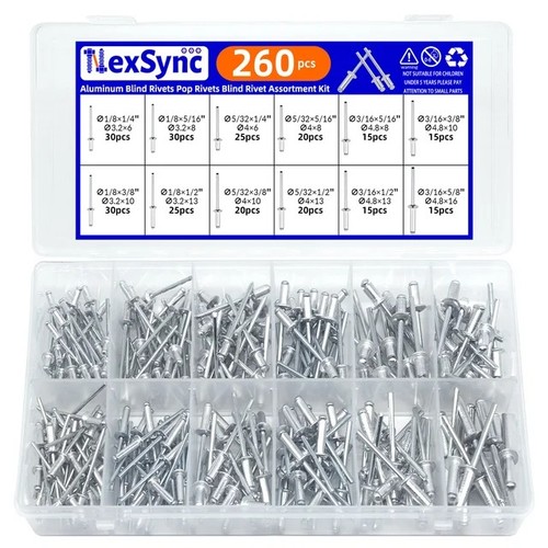260 piece pop rivet - 260-piece,