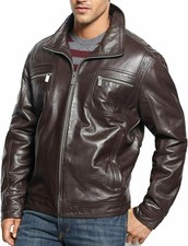 Manteau à col marron