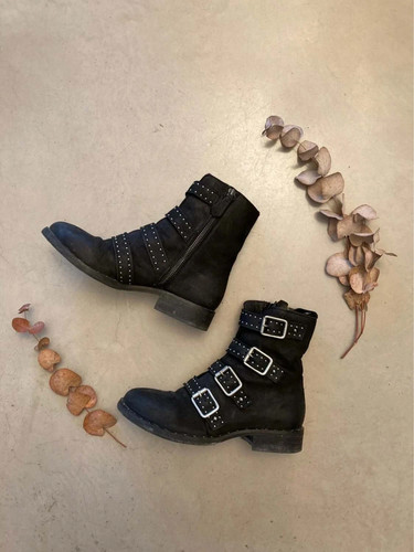 Bottines ikks noires - bottines, cuir