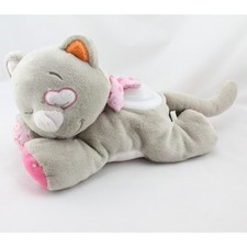 Doudou veilleuse chat gris