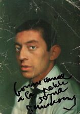Serge GAINSBOURG -  Très rare carte autographe signée. Philips. 1964. Dédicace.