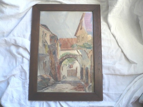 Aquarelle sur papier attribue - aquarelle,