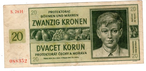 Bohemia moravia billet 20 - moravia,