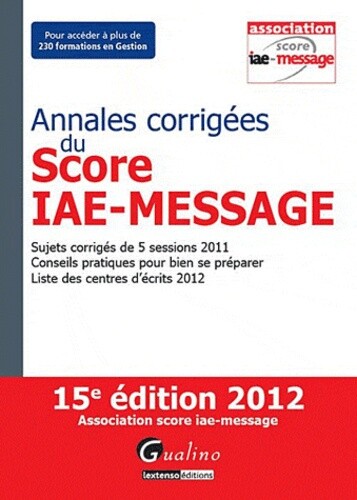 Annales corrigées score - du,