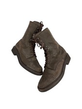 Paraboot lace brown suede - up,
