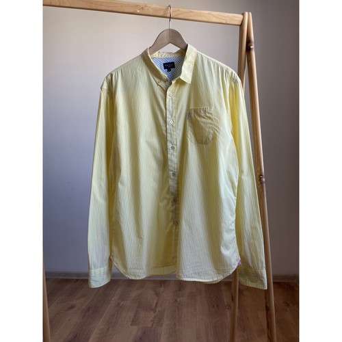 Chemise jaune rayée vintage