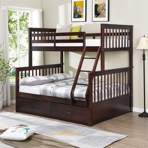 Twin over full bunk bed - over, with