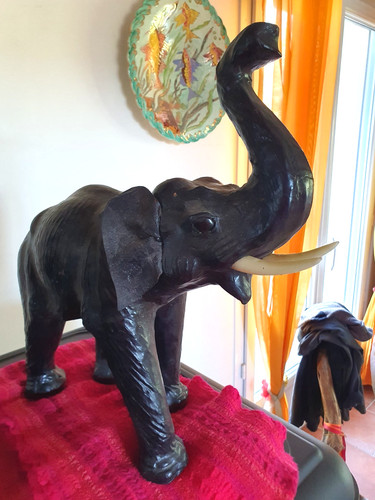 Ancien éléphant bois et - éléphant,