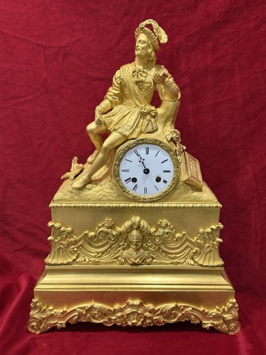 Pendule bronze doré - bronze,