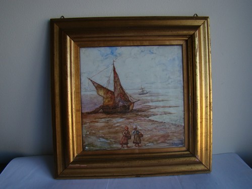 Cadre avec peinture sur plaque