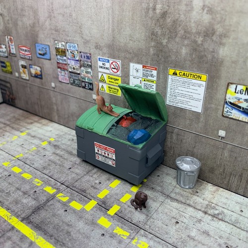 Diorama garage avec - garage, 1/43