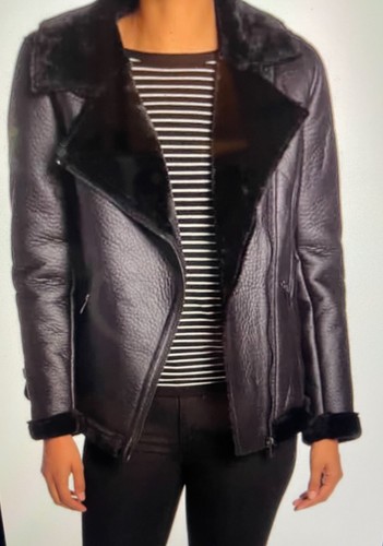 Sebby faux shearling moto - faux,