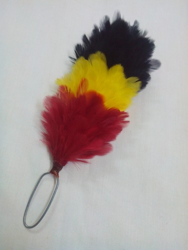 Panache plumes noir jaune - panache,