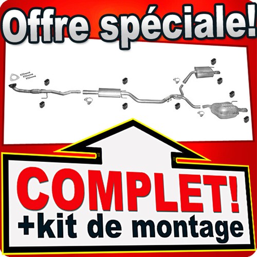 Ligne pot échappement - ligne, d'échappement
