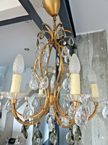 Lustre cage ancien feux - lustre,