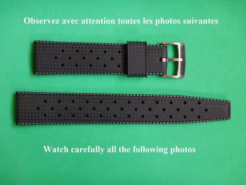 Bracelet strap noir - 20, mm
