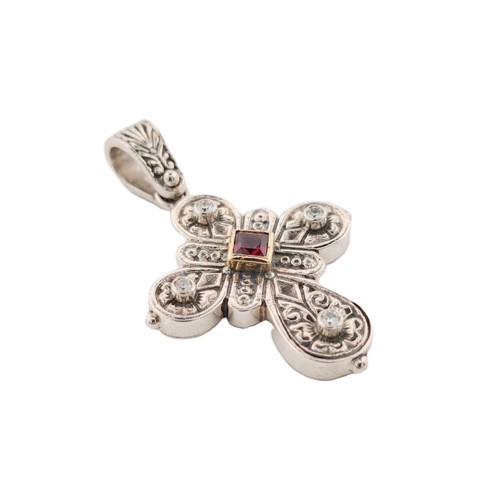Pendentif croix argent - pendentif,