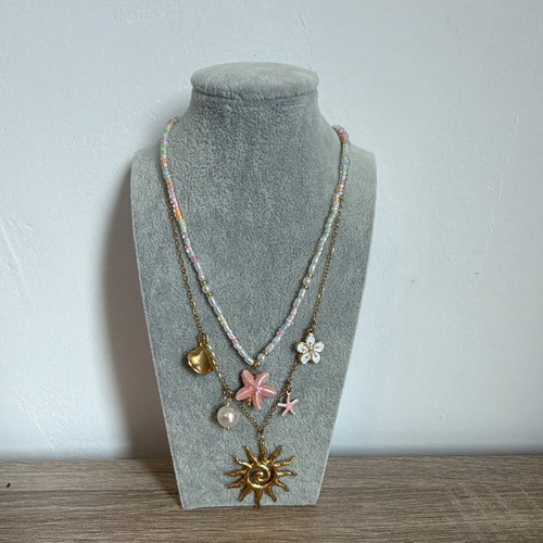 Collier double rang femme - rang,