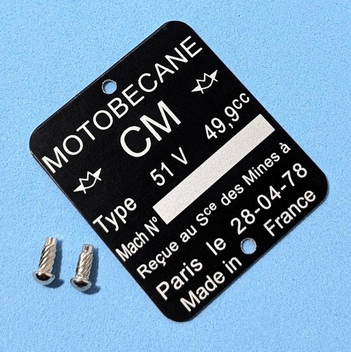 Plaque motobécane 51v - plaque, en