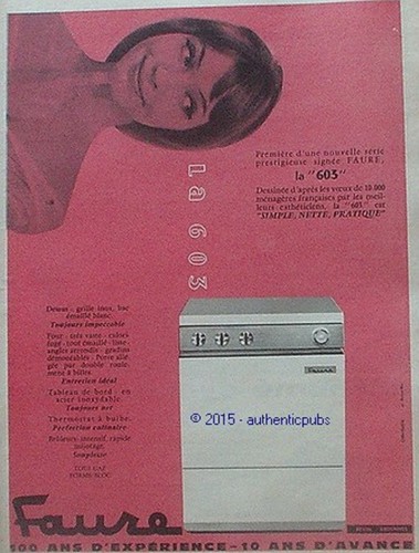 Publicite faure gaziniere - gaziniere, la