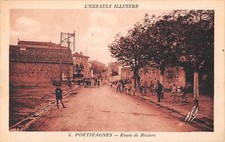 CPA 34 PORTIRAGNES ROUTE DE BEZIERS (cliché pas courant